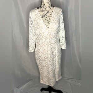Elegant White Lace Dress